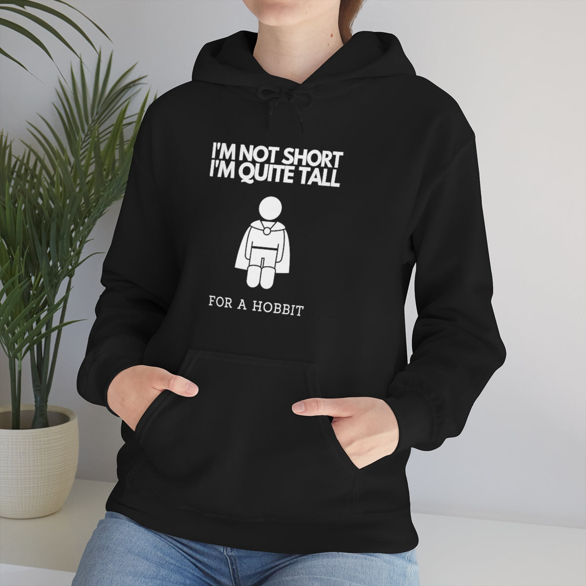 I'm Not Short I'm Quite Tall For a Hobbit Funny Unisex Heavy Blend™ Hoodie