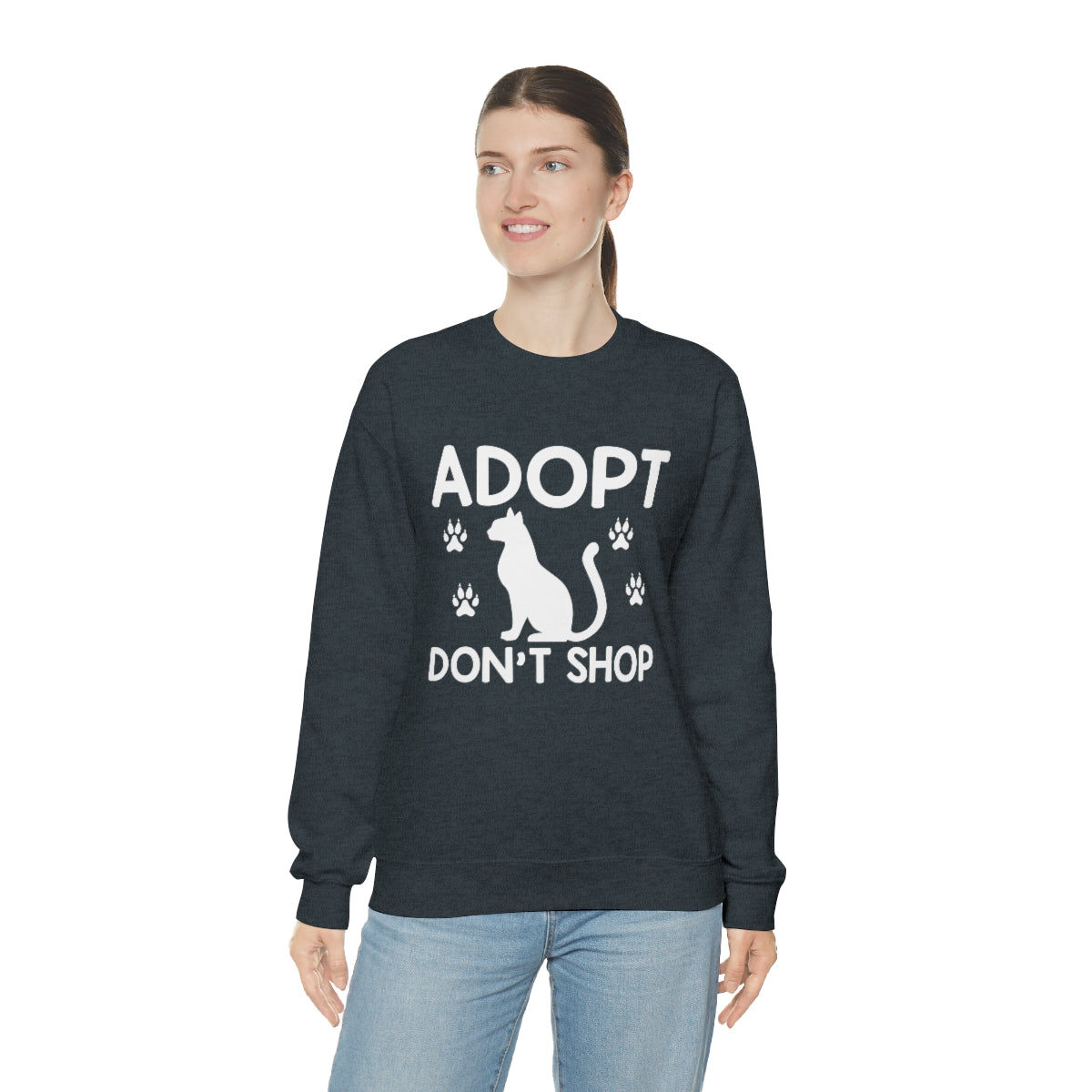 Adopt Don't Shop Animal Rescue Advocate Unisex Crew Sweatshirt