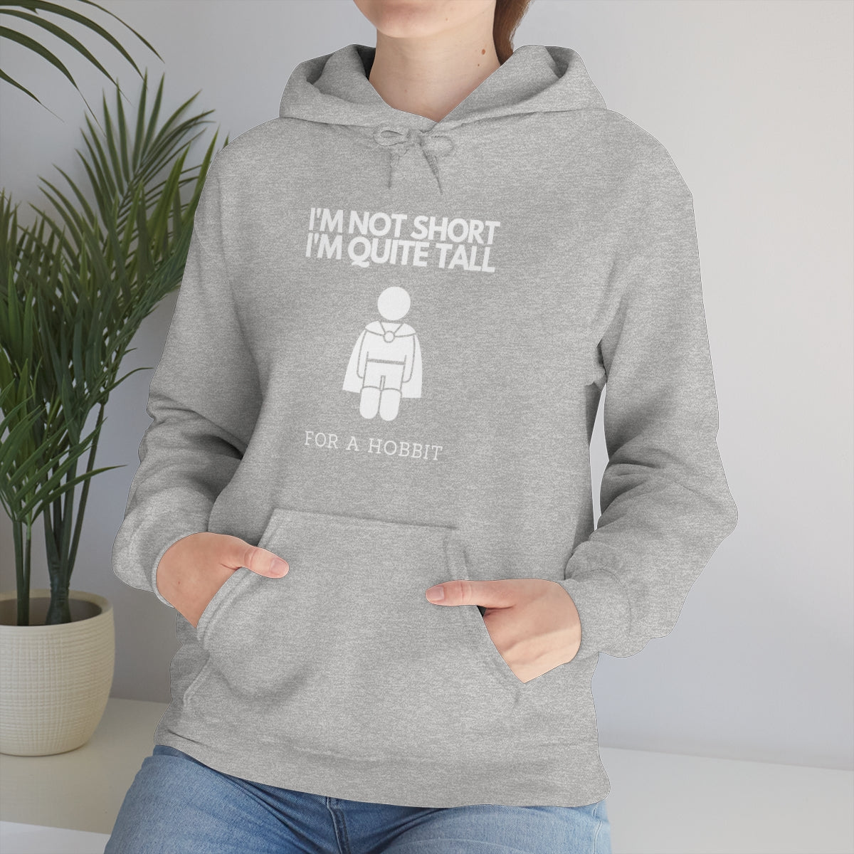 I'm Not Short I'm Quite Tall For a Hobbit Funny Unisex Heavy Blend™ Hoodie