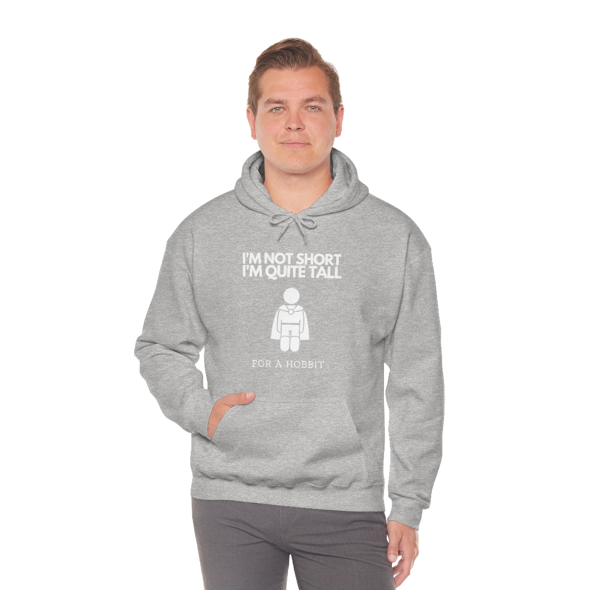 I'm Not Short I'm Quite Tall For a Hobbit Funny Unisex Heavy Blend™ Hoodie