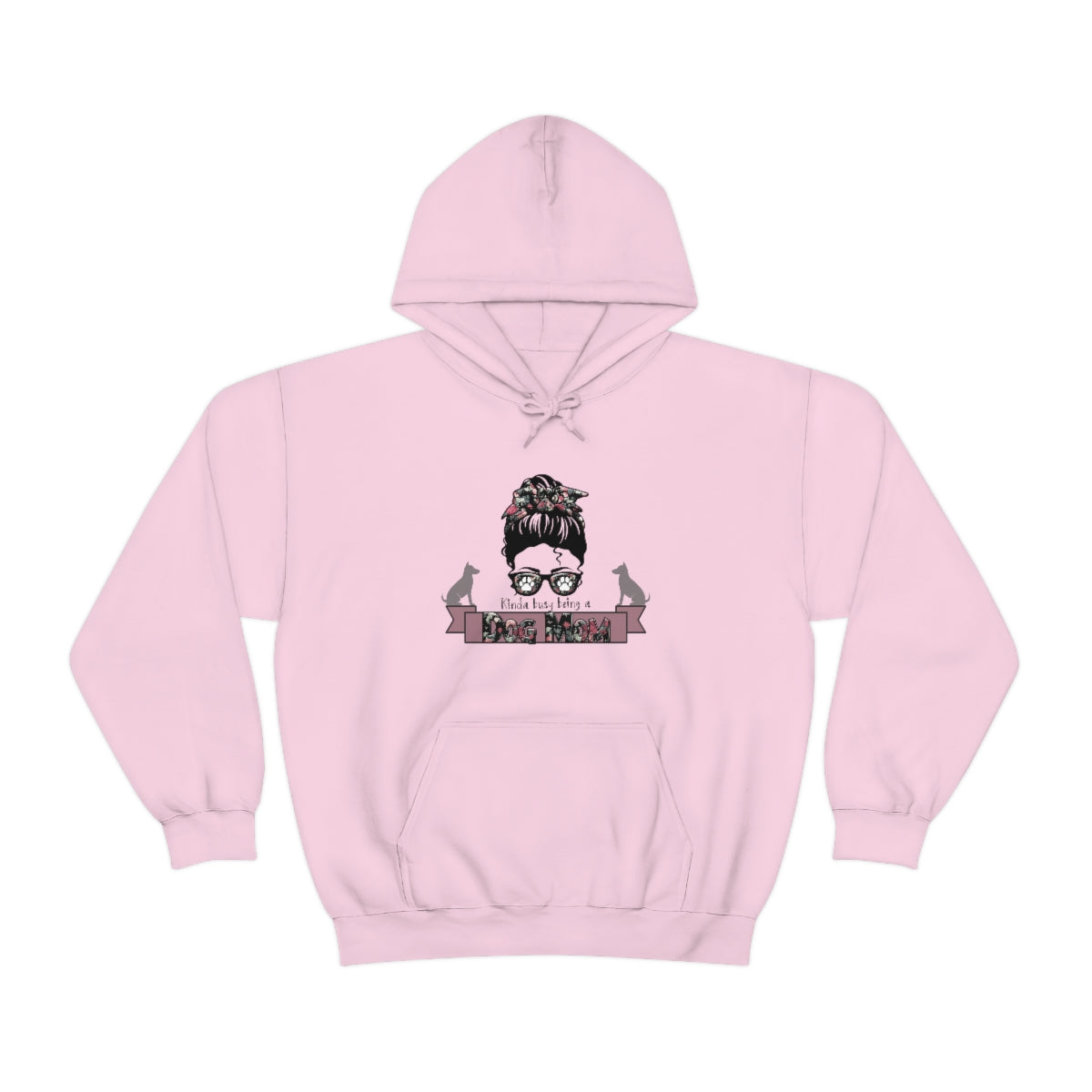 Kinda Busy Being a Dog Mom Dog Lovers Unisex Heavy Blend™ Funny Dog Mom Hoodie