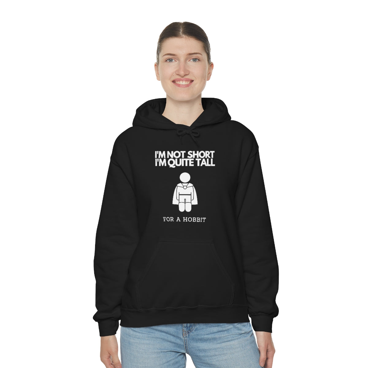 I'm Not Short I'm Quite Tall For a Hobbit Funny Unisex Heavy Blend™ Hoodie
