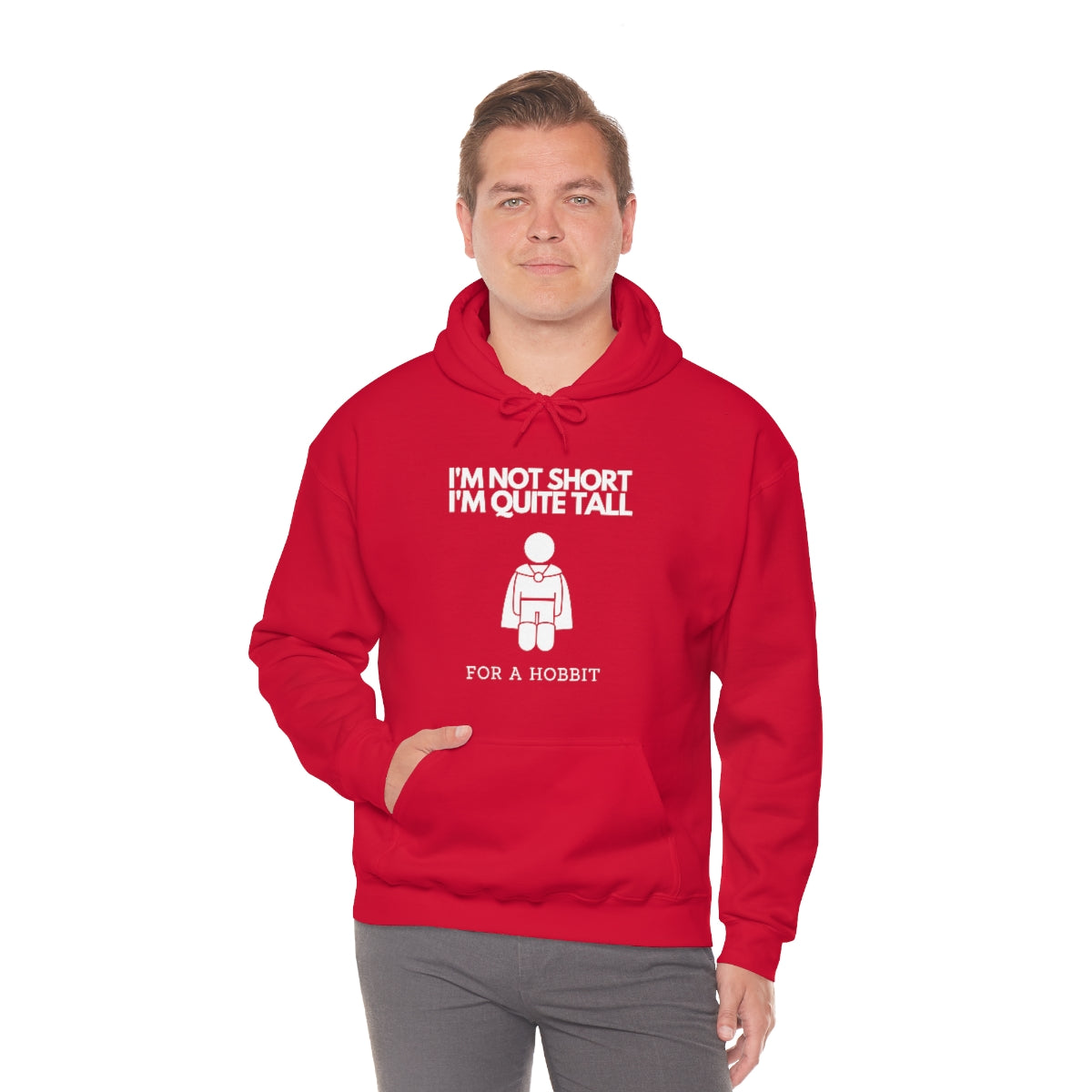 I'm Not Short I'm Quite Tall For a Hobbit Funny Unisex Heavy Blend™ Hoodie