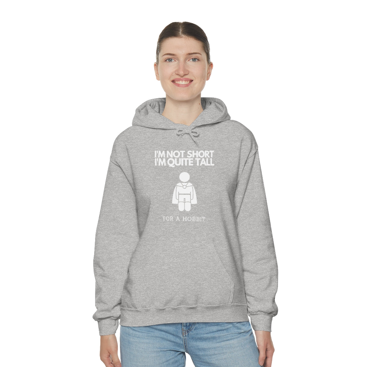 I'm Not Short I'm Quite Tall For a Hobbit Funny Unisex Heavy Blend™ Hoodie