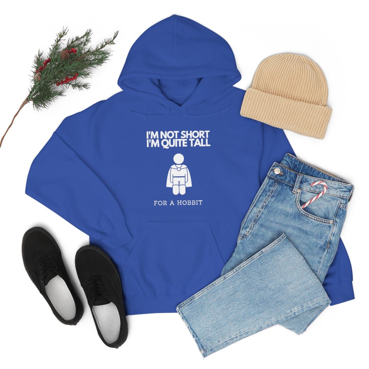I'm Not Short I'm Quite Tall For a Hobbit Funny Unisex Heavy Blend™ Hoodie