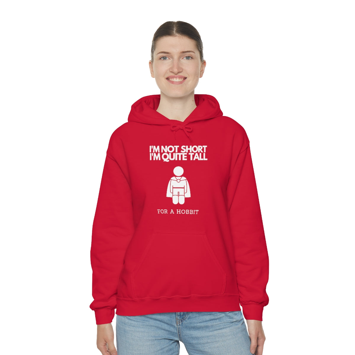 I'm Not Short I'm Quite Tall For a Hobbit Funny Unisex Heavy Blend™ Hoodie