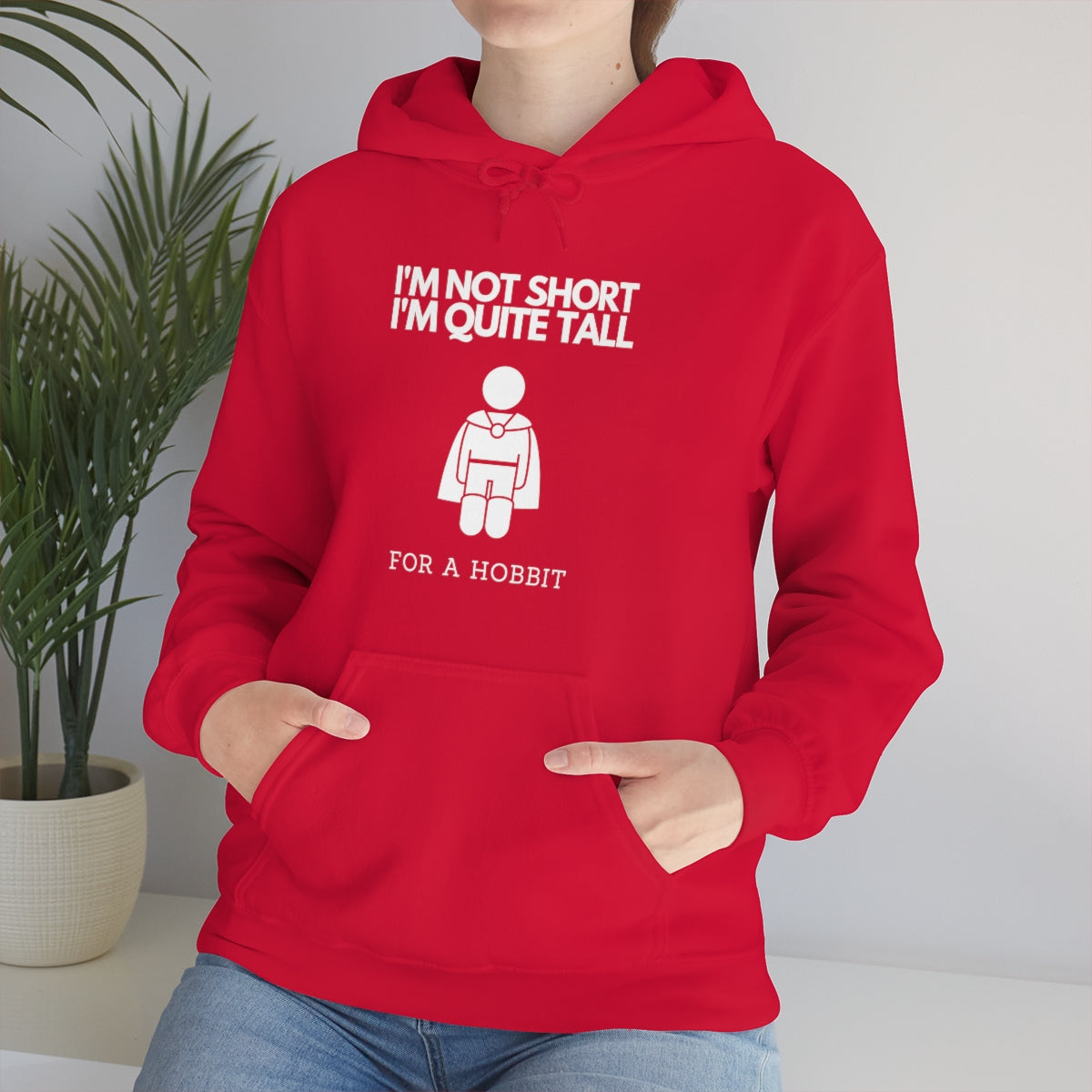 I'm Not Short I'm Quite Tall For a Hobbit Funny Unisex Heavy Blend™ Hoodie
