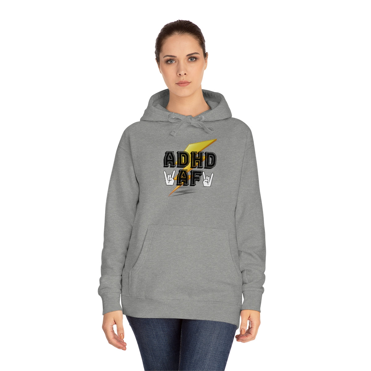 ADHD AF Funny Neurodiversity Awareness Unisex Premium Fleece Hoodie