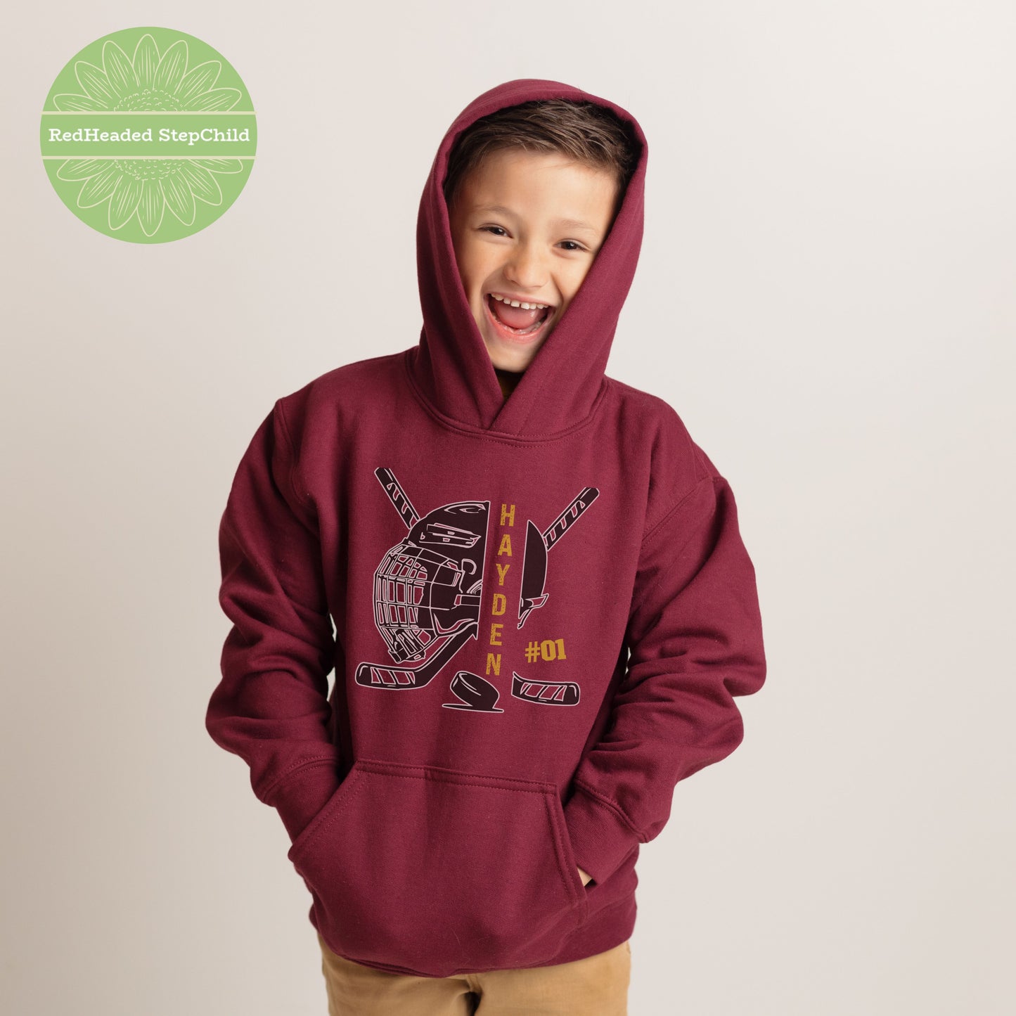 Personalized Hockey Youth Hoodie