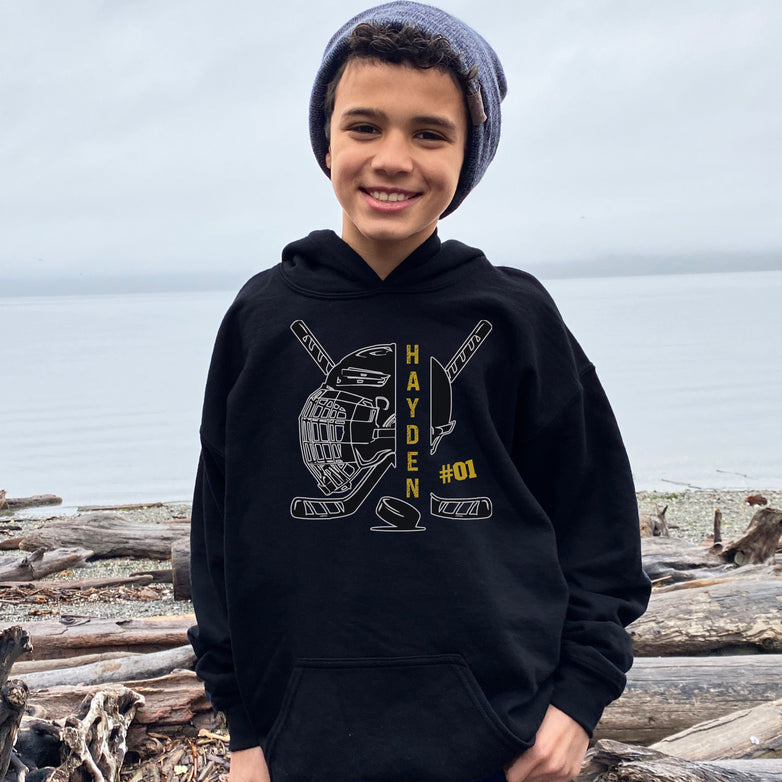 Personalized Hockey Youth Hoodie