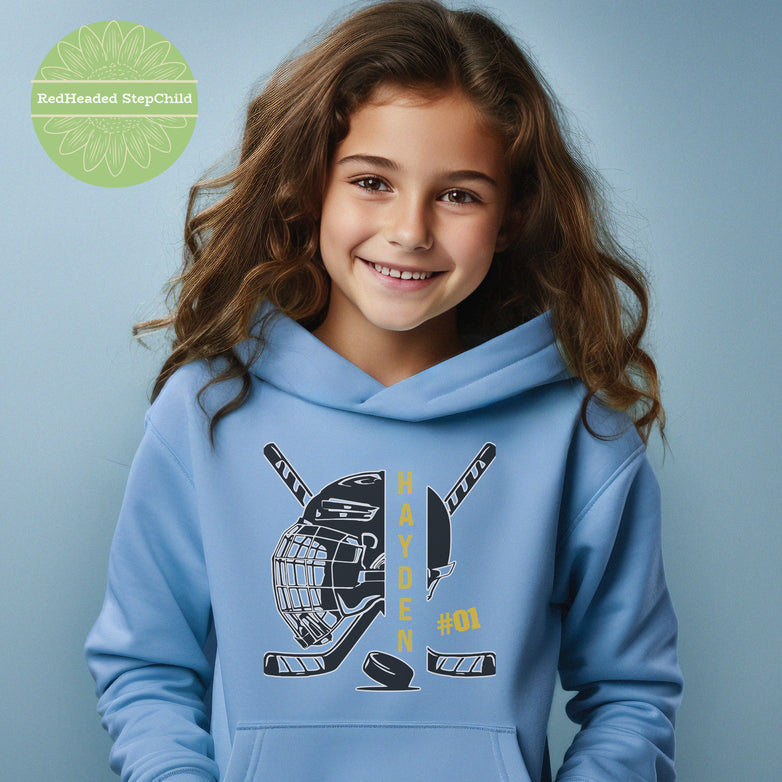 Personalized Hockey Youth Hoodie