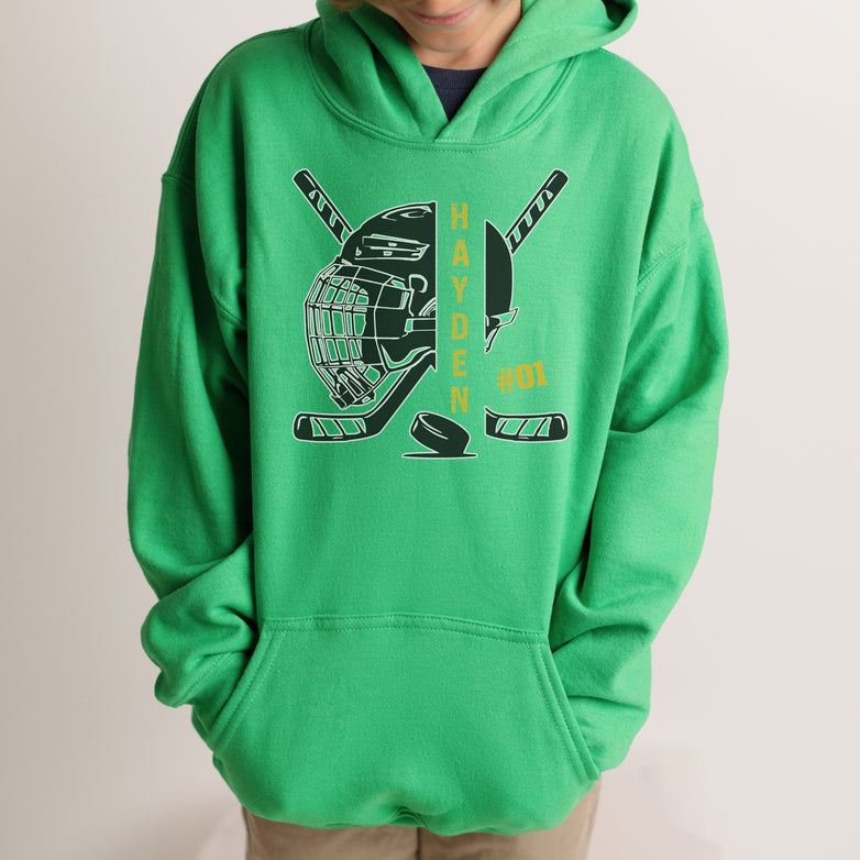 Personalized Hockey Youth Hoodie