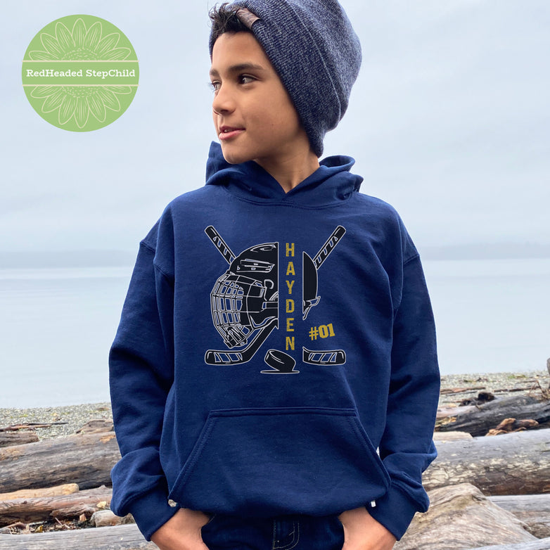 Personalized Hockey Youth Hoodie