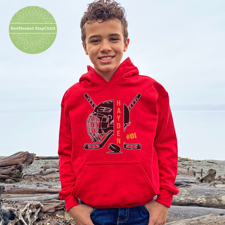 Personalized Hockey Youth Hoodie