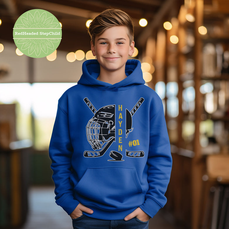 Personalized Hockey Youth Hoodie