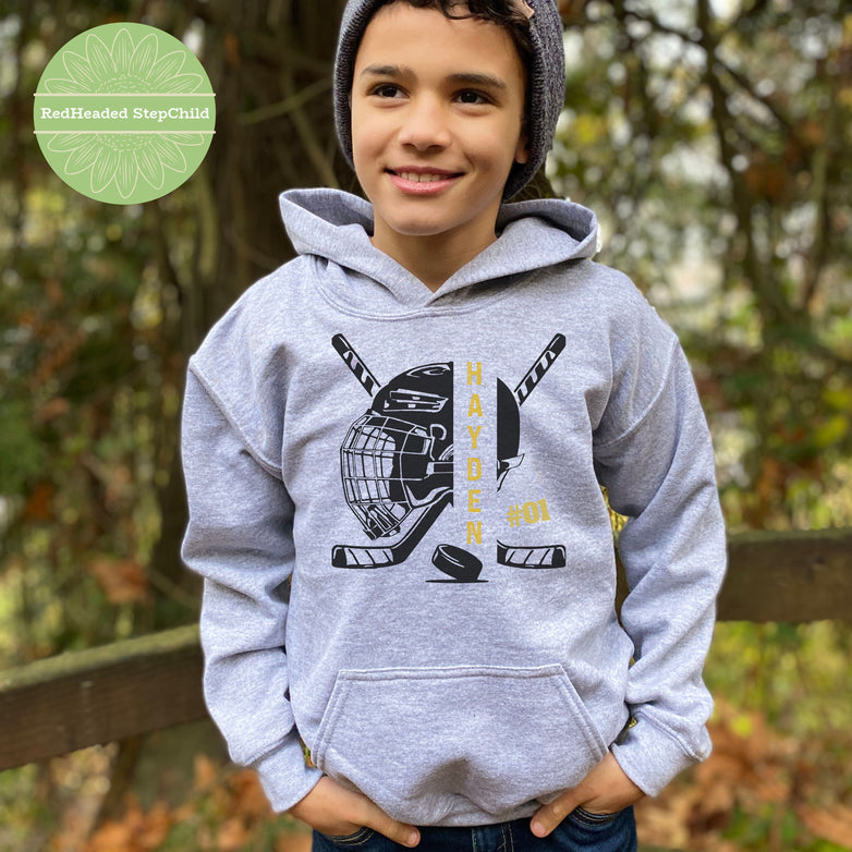 Personalized Hockey Youth Hoodie