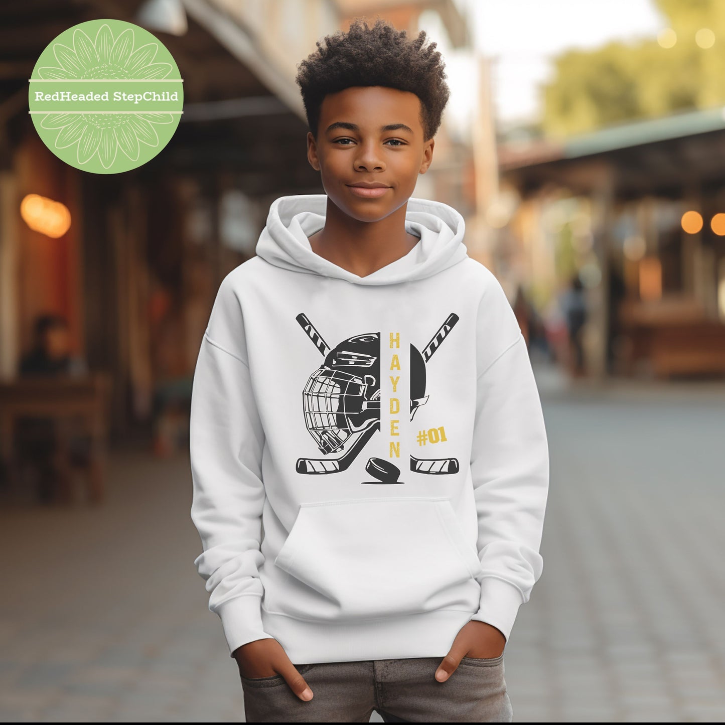 Personalized Hockey Youth Hoodie