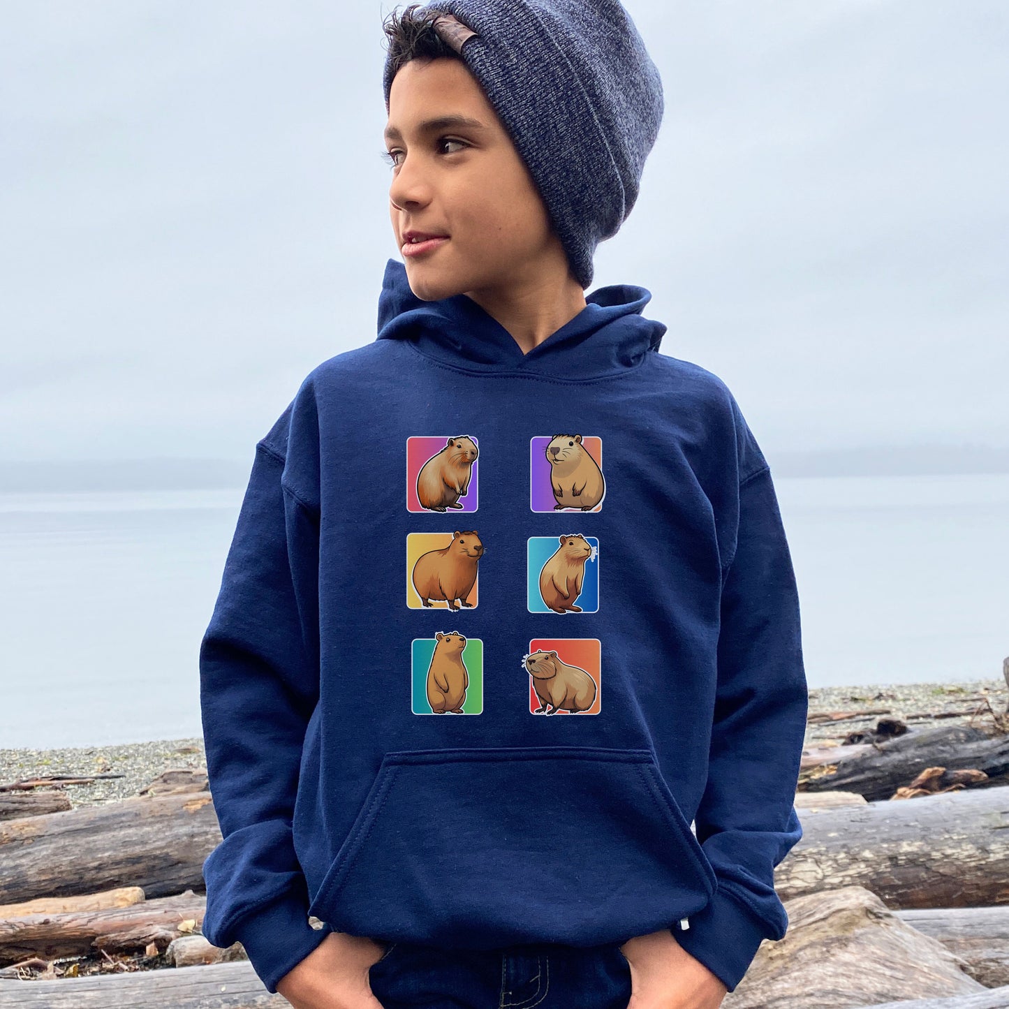 Capybara Kids Hoodie, Capybara Youth Sweatshirt, Gift for Kids Capybara Lover