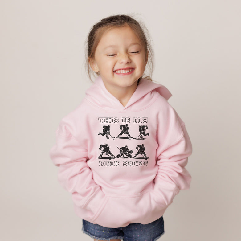 Personalized Hockey Kids Hoodie, Hockey Player Gift, Youth Hoodie for Hockey Lover, This is my Rink Shirt Sweater, Words on Back Hoodie