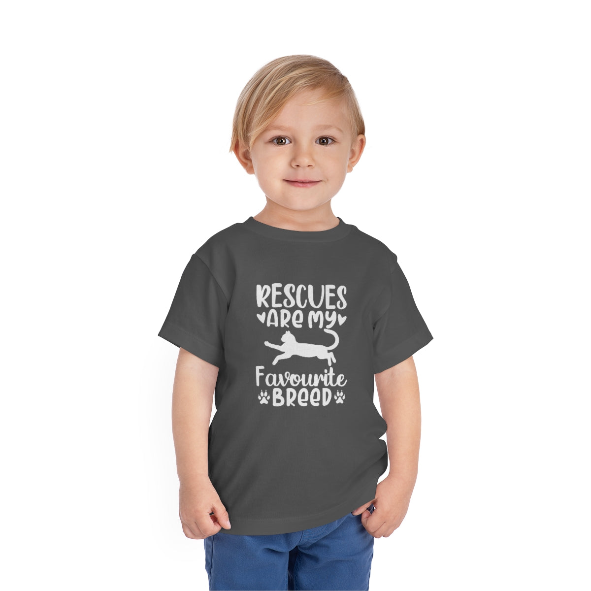 Rescues are My Favourite Breed Toddler Short Sleeve T-Shirt