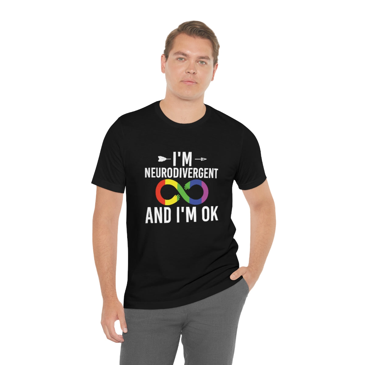 I'm Neurodivergent and I'm Ok Unisex Jersey Short Sleeve T-Shirt