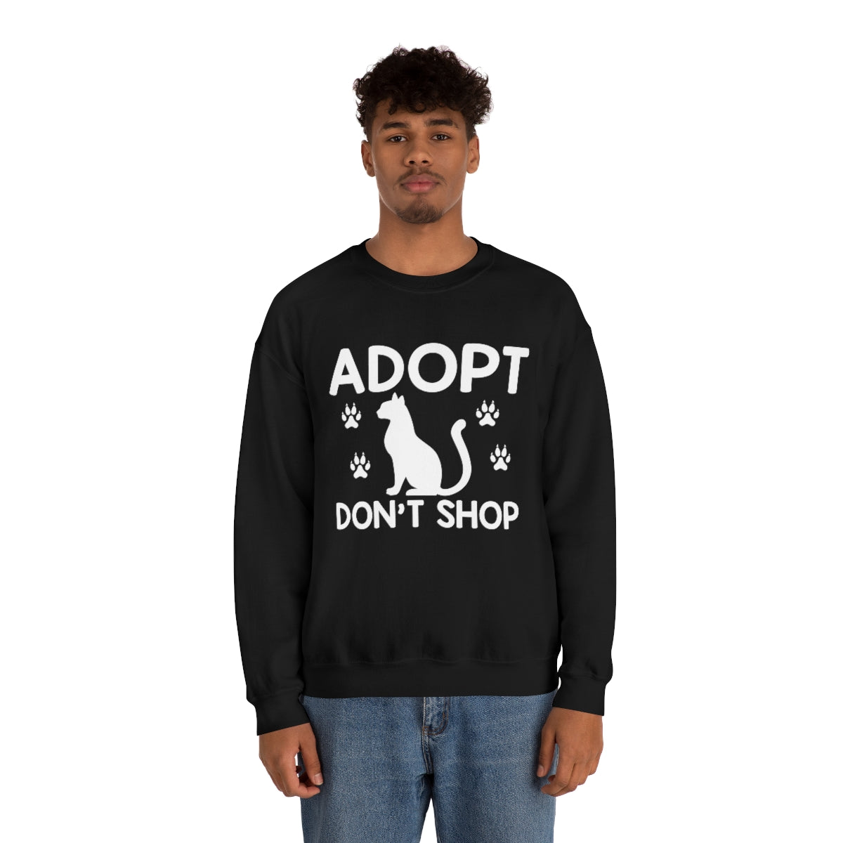 Adopt Don't Shop Animal Rescue Advocate Unisex Crew Sweatshirt