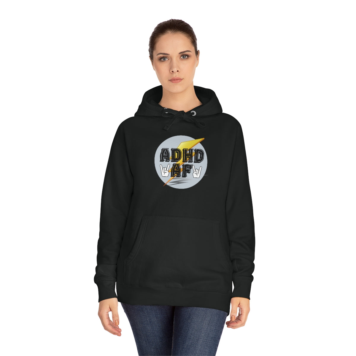 ADHD AF Funny Neurodiversity Awareness Unisex Premium Fleece Hoodie