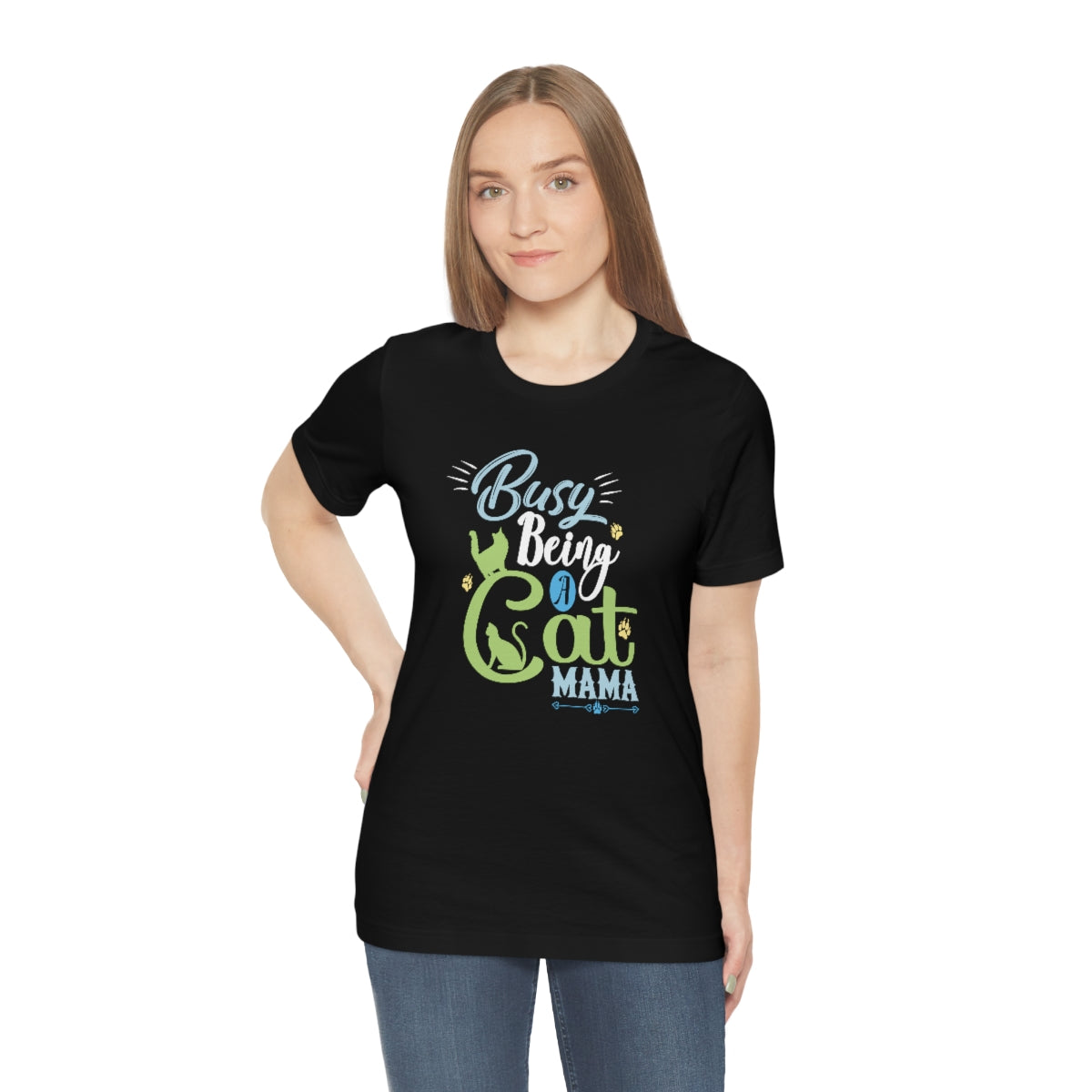 Busy Being a Cat Mama Unisex Jersey Short Sleeve T-Shirt