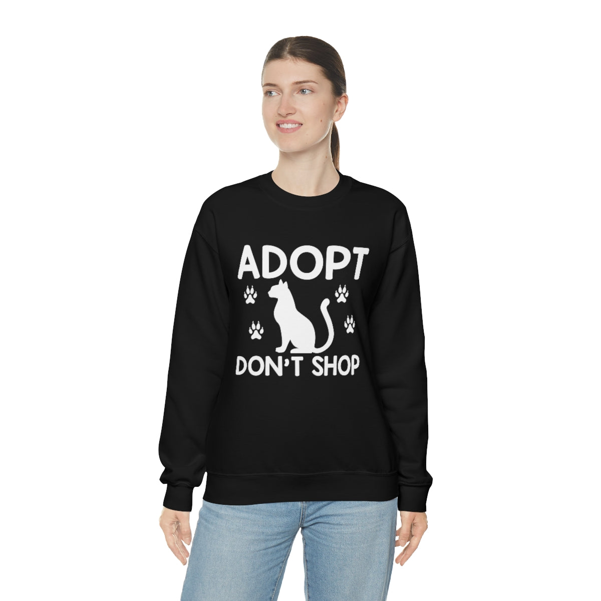 Adopt Don't Shop Animal Rescue Advocate Unisex Crew Sweatshirt