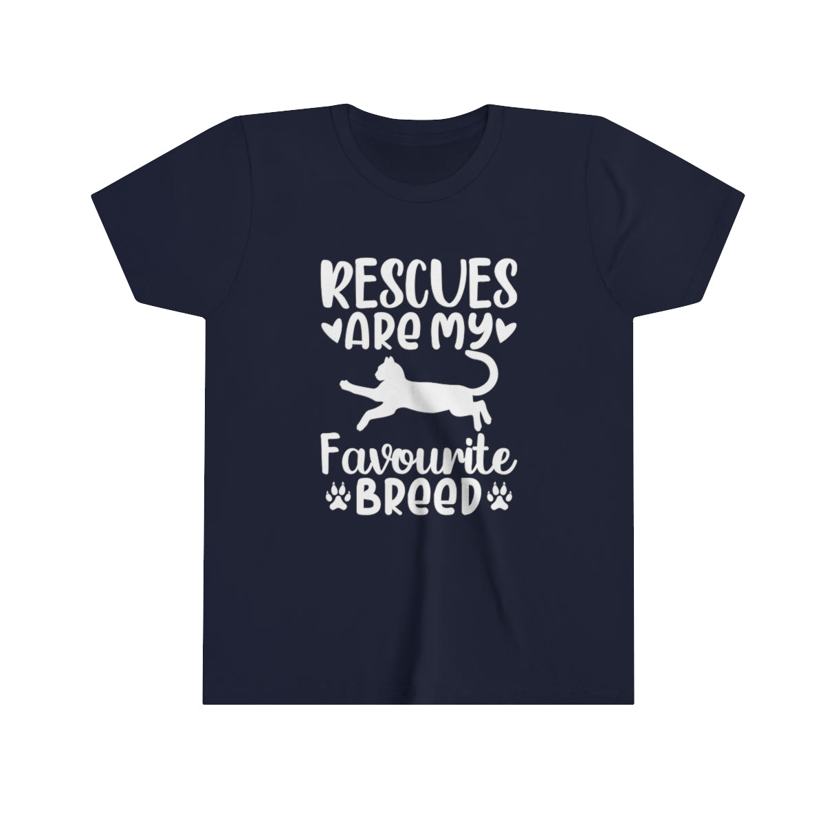 Rescues are My Favourite Breed Youth Short Sleeve T-Shirt