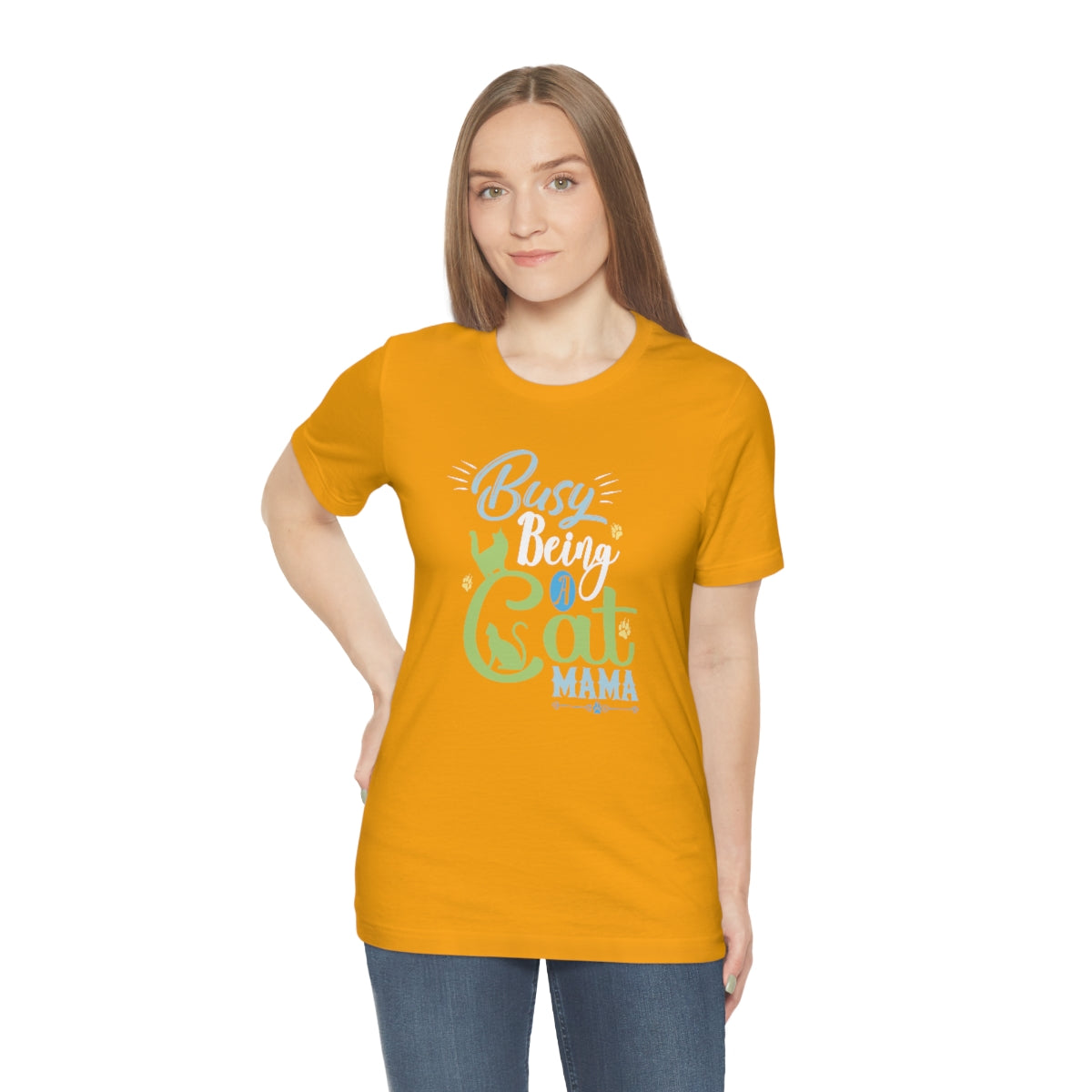 Busy Being a Cat Mama Unisex Jersey Short Sleeve T-Shirt