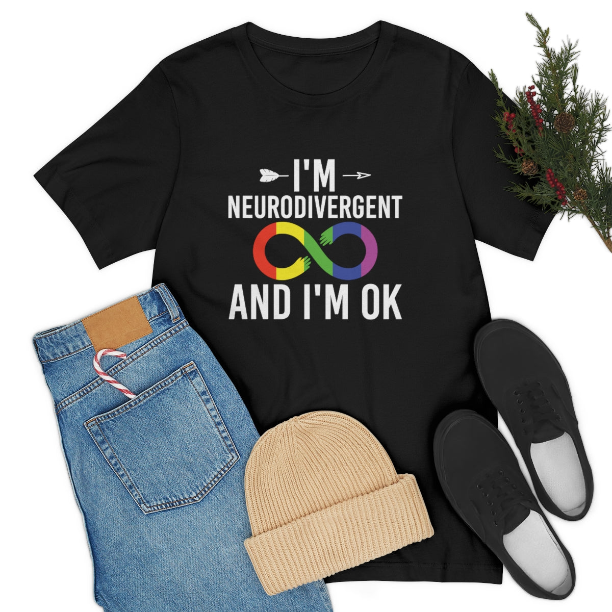 I'm Neurodivergent and I'm Ok Unisex Jersey Short Sleeve T-Shirt