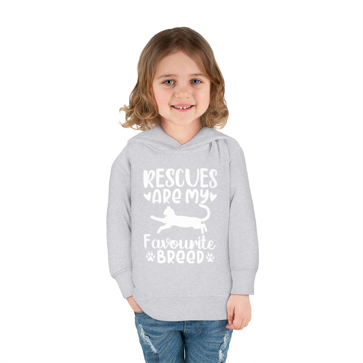 Rescues are My Favourite Breed Toddler Pullover Fleece Hoodie