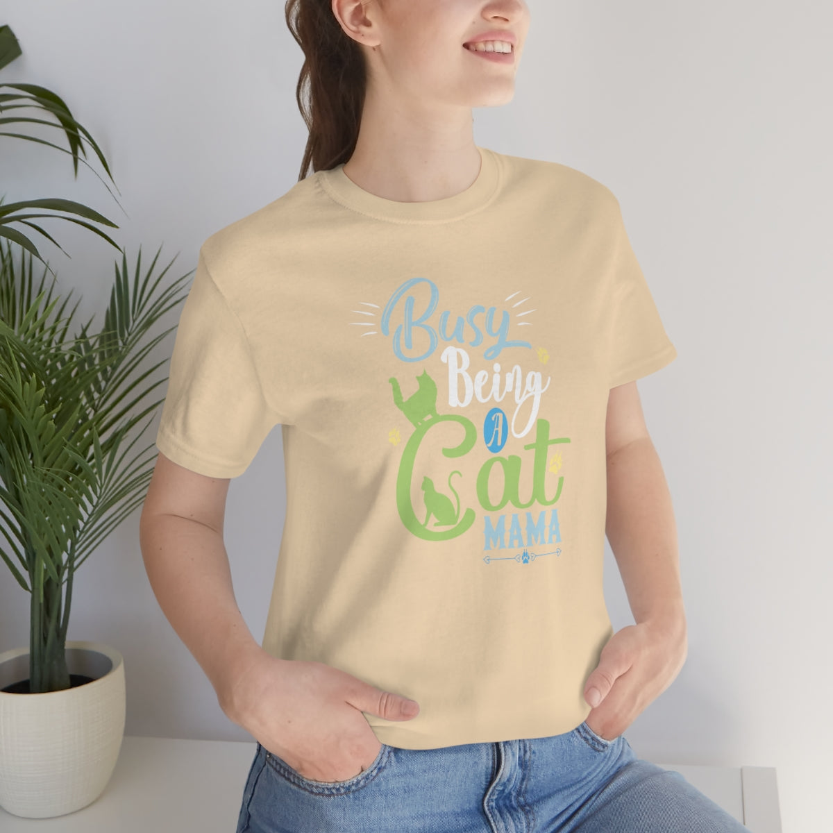 Busy Being a Cat Mama Unisex Jersey Short Sleeve T-Shirt