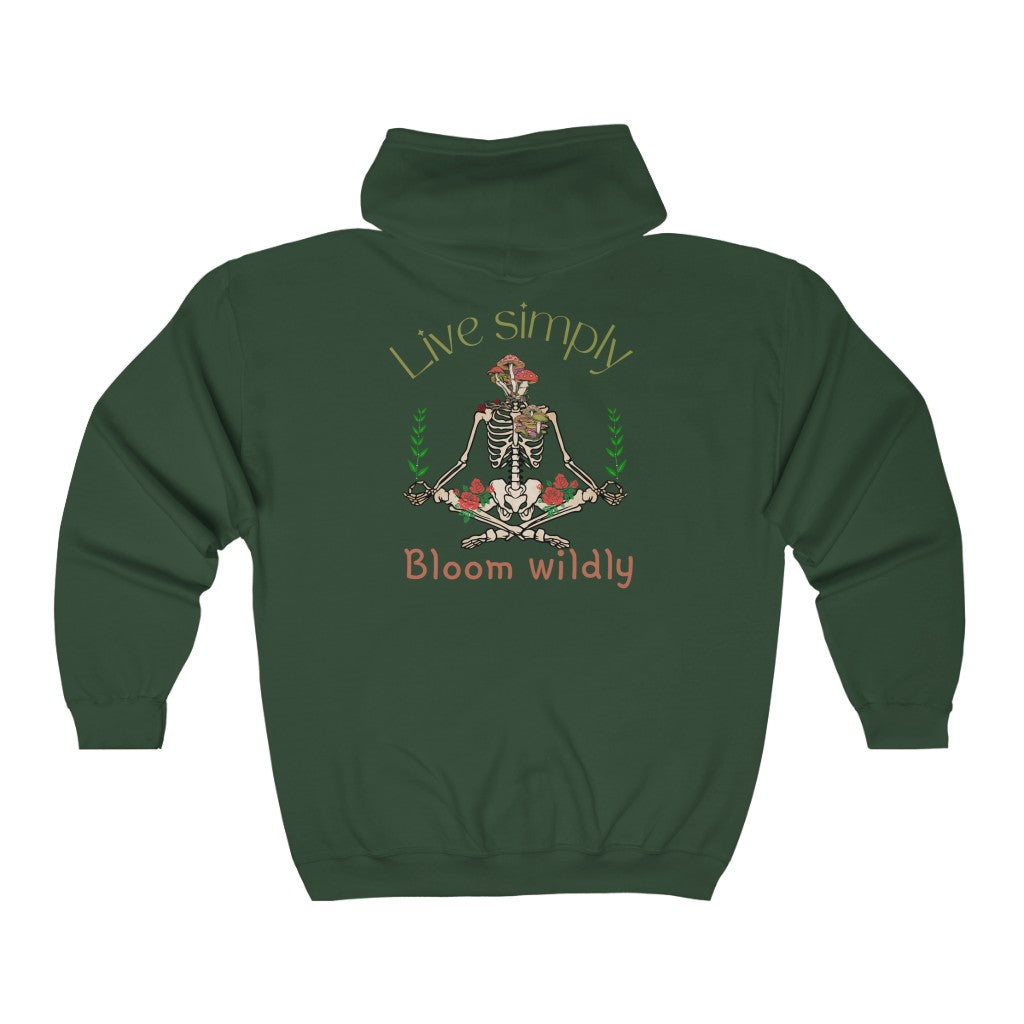 Live Simply Bloom Wildly, Unisex Heavy Blend™ Full Zip Hoodie