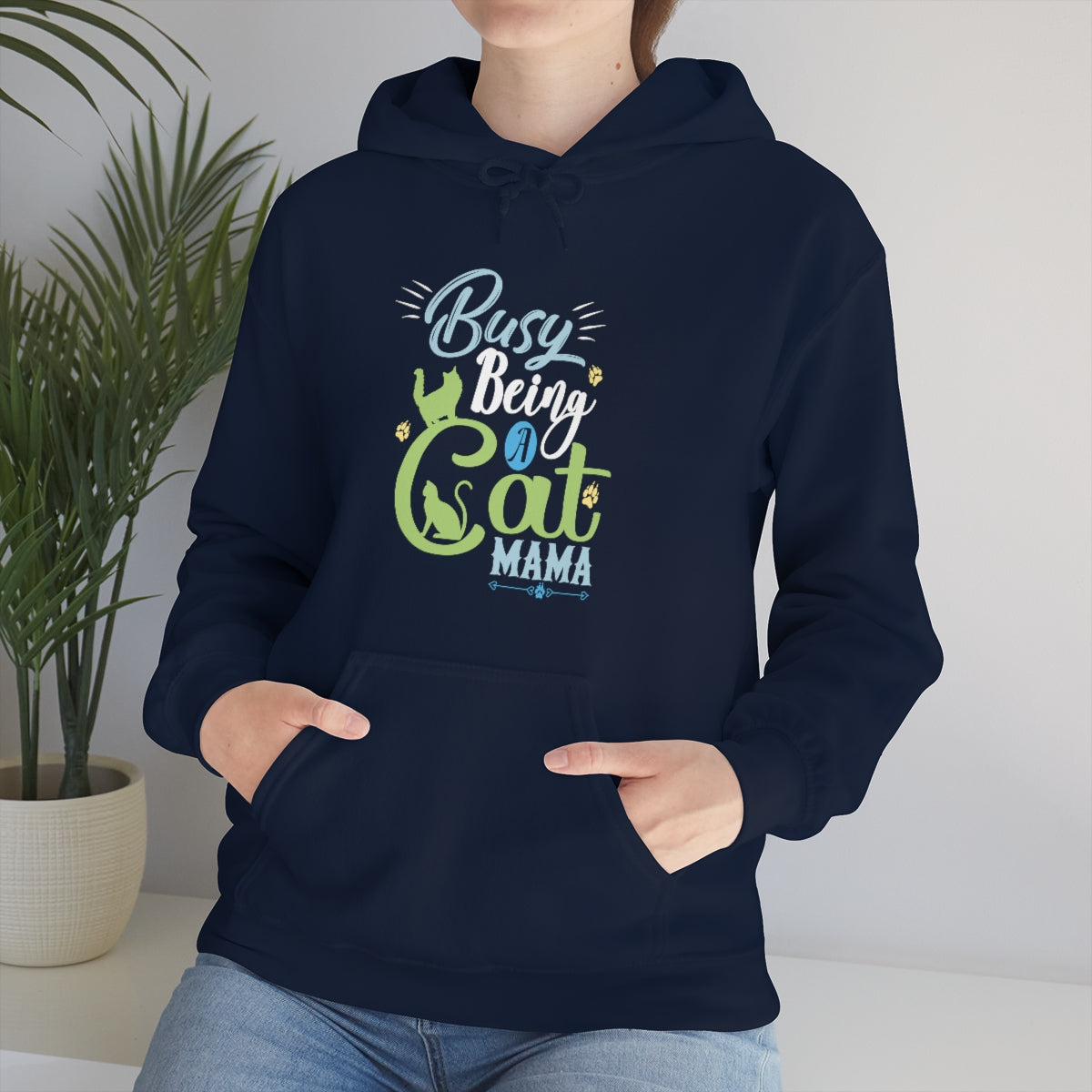 Busy Being a Cat Mama Unisex Heavy Blend™ Hoodie