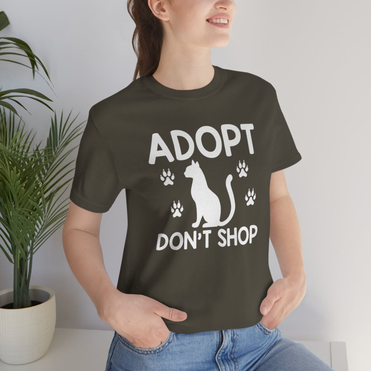 Adopt Don't Shop Unisex Jersey Short Sleeve T-Shirt