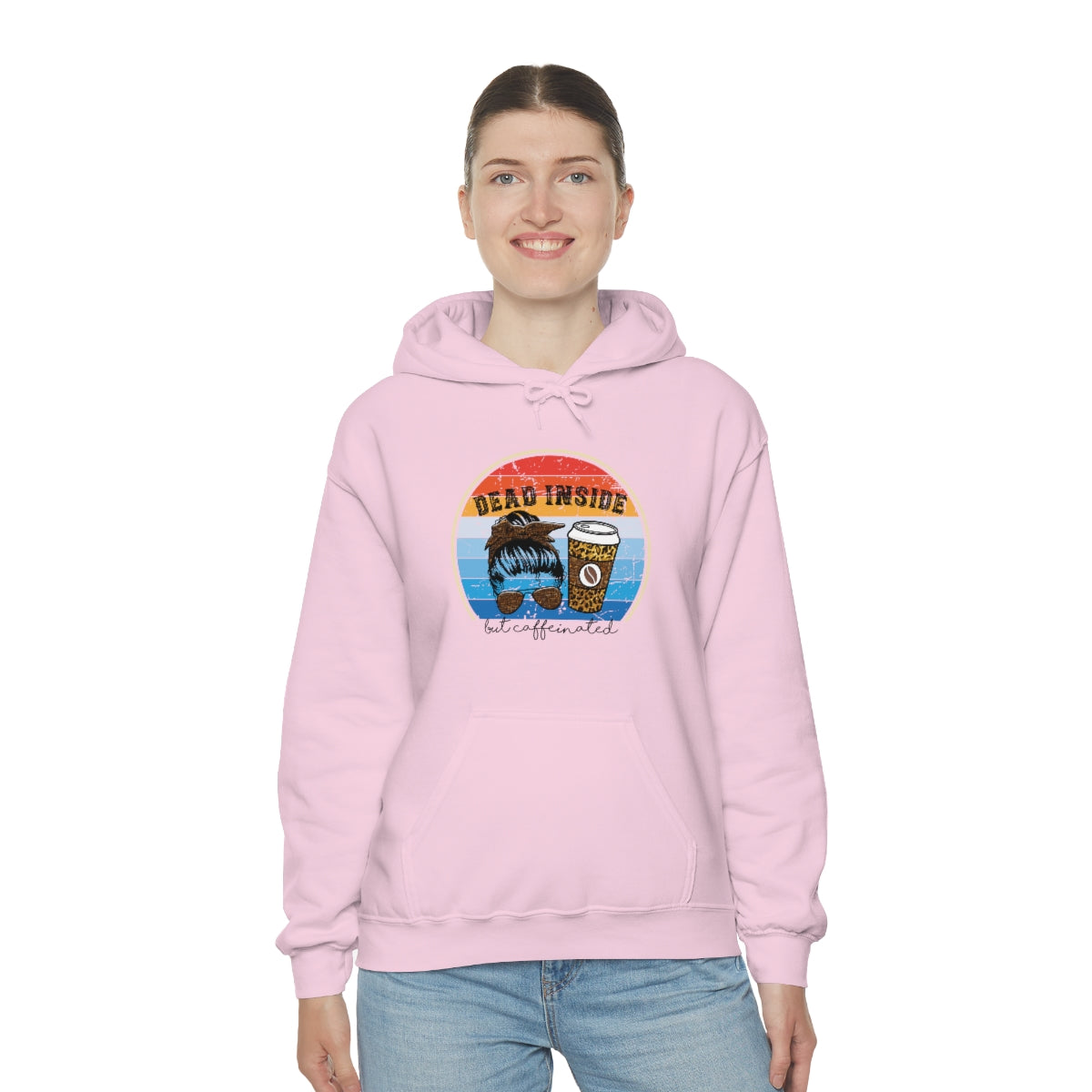 Dead Inside but Caffeinated Funny Unisex Heavy Blend™ Hoodie