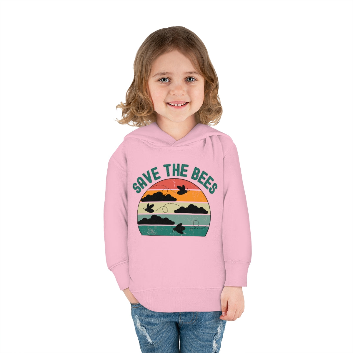 Save the Bees Toddler Pullover Fleece Hoodie