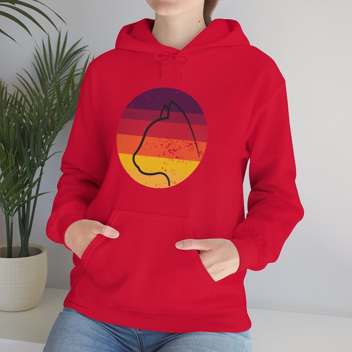 Vintage Sunset Cat Lovers Unisex Heavy Blend™ Hoodie