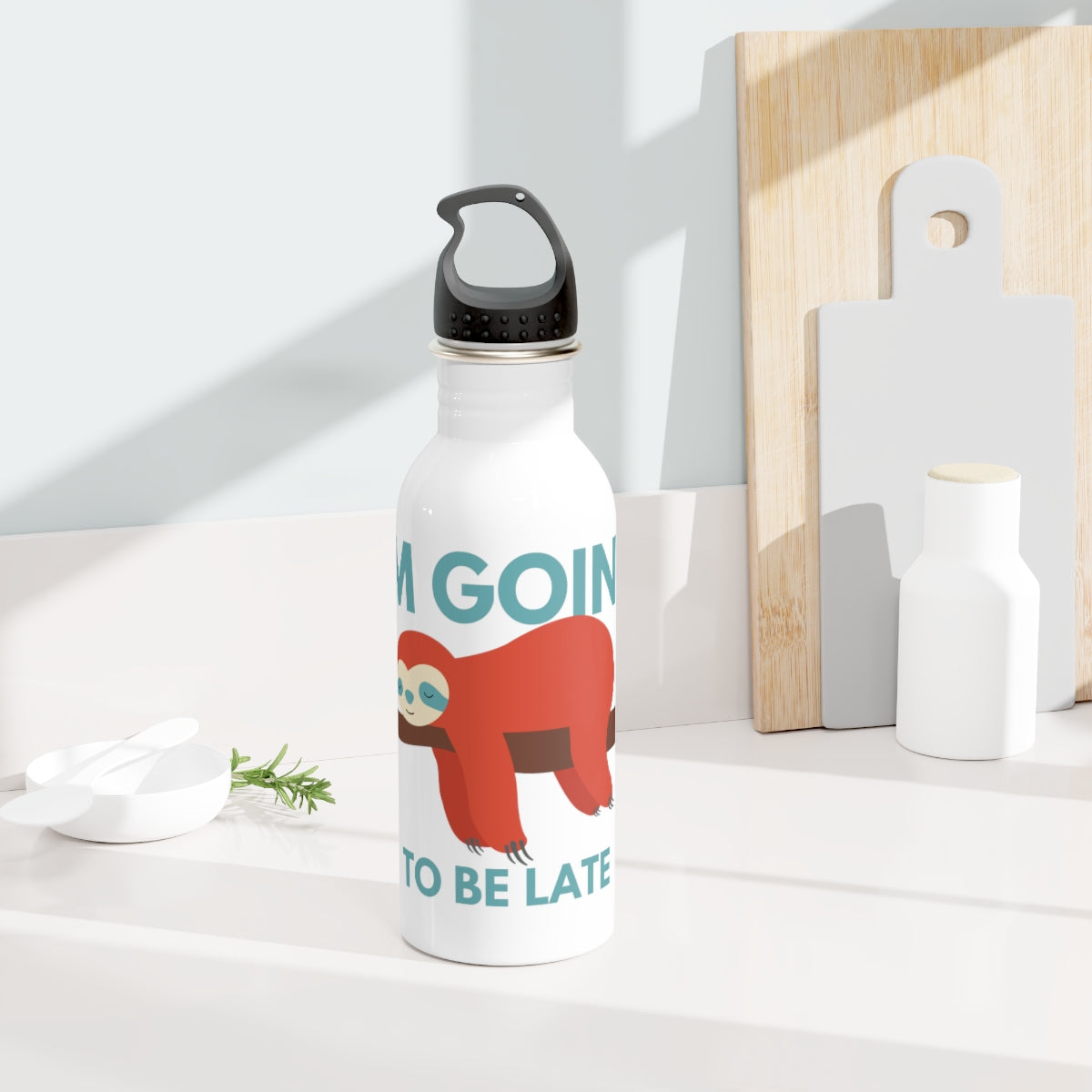 I'm Going to be Late Stainless Steel Water Bottle