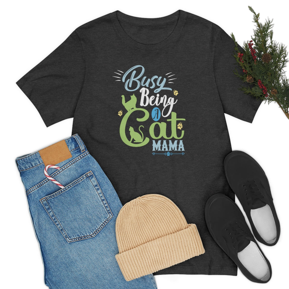 Busy Being a Cat Mama Unisex Jersey Short Sleeve T-Shirt