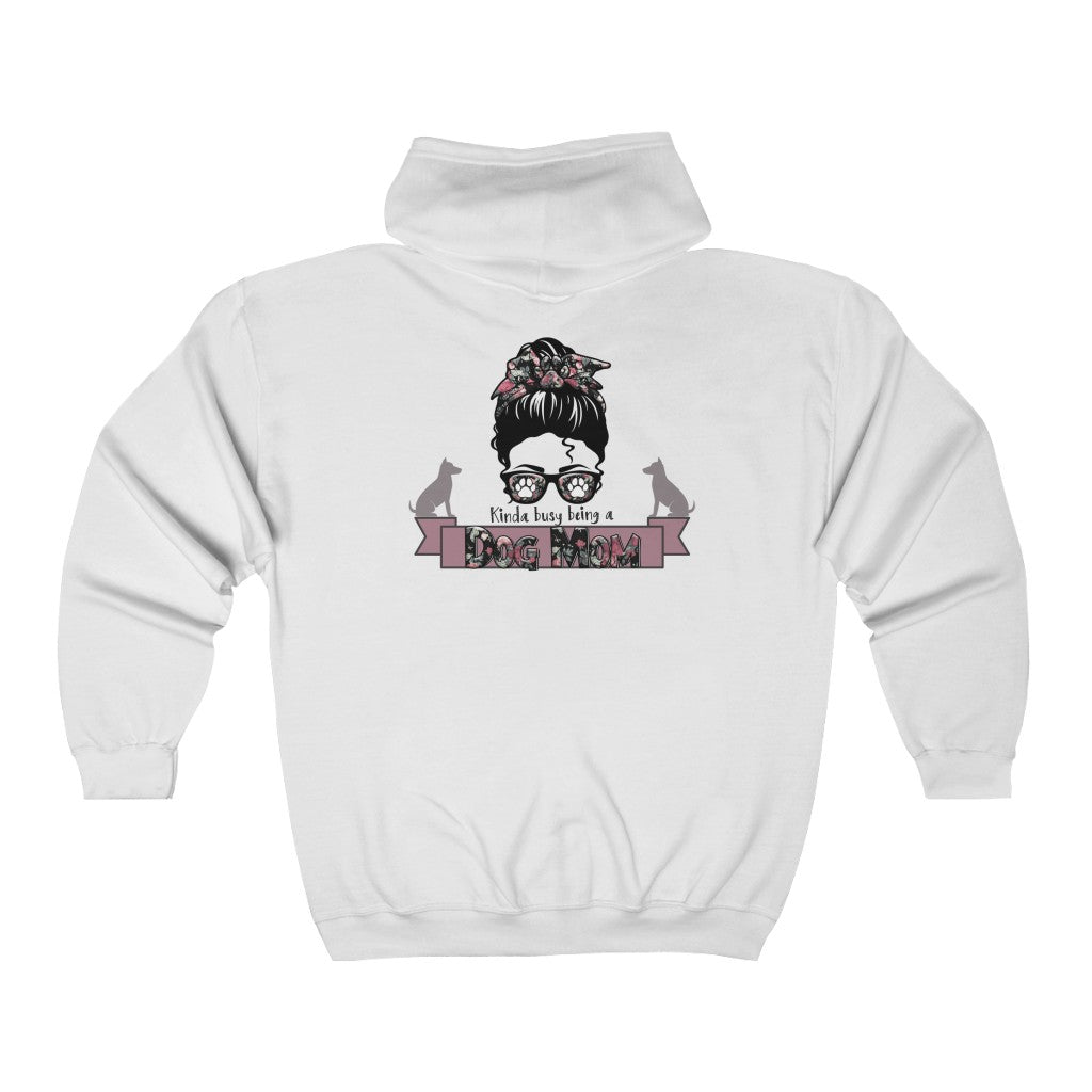 Kinda Busy Being a Dog Mom Dog Lovers Unisex Heavy Blend™ Full Zip Hoodie