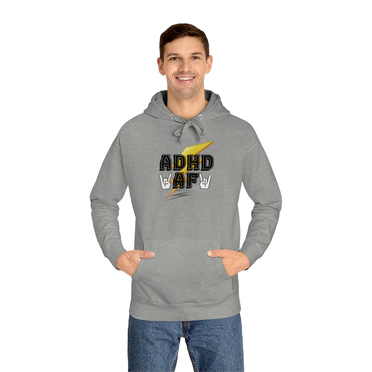 ADHD AF Funny Neurodiversity Awareness Unisex Premium Fleece Hoodie