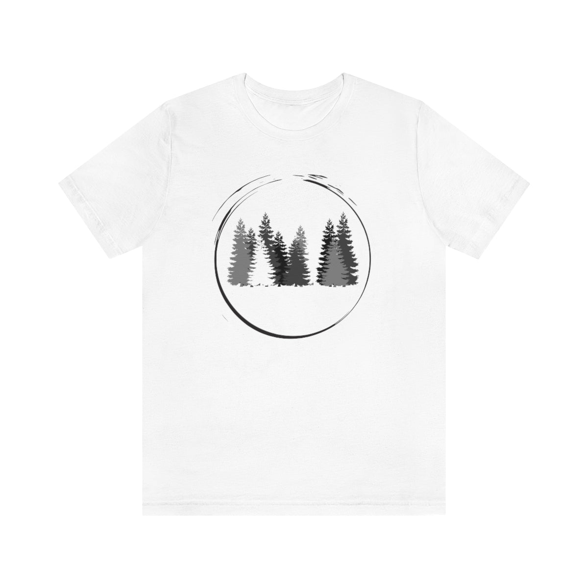 Pine Trees Hiking Camping Unisex Jersey Short Sleeve T-Shirt