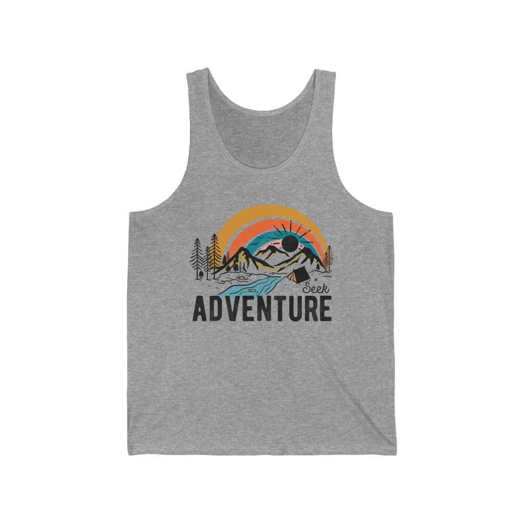 Seek Adventure Hiking Camping Lovers Unisex Jersey Tank Top