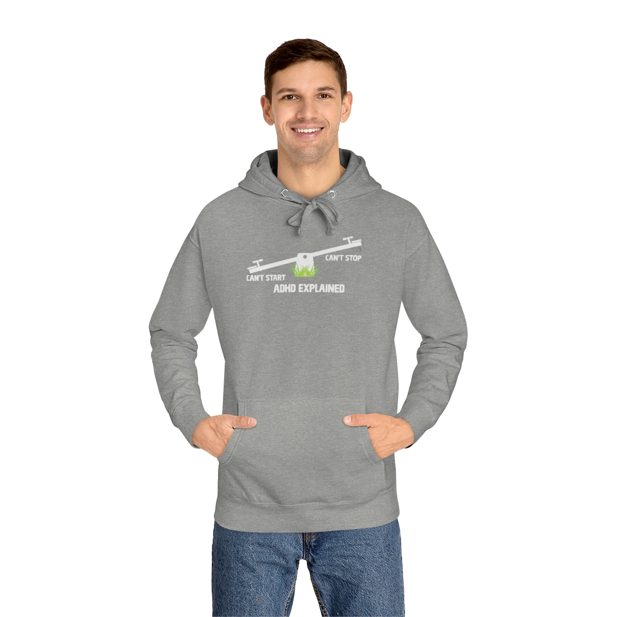 ADHD Explained Funny Premium Unisex Fleece Hoodie