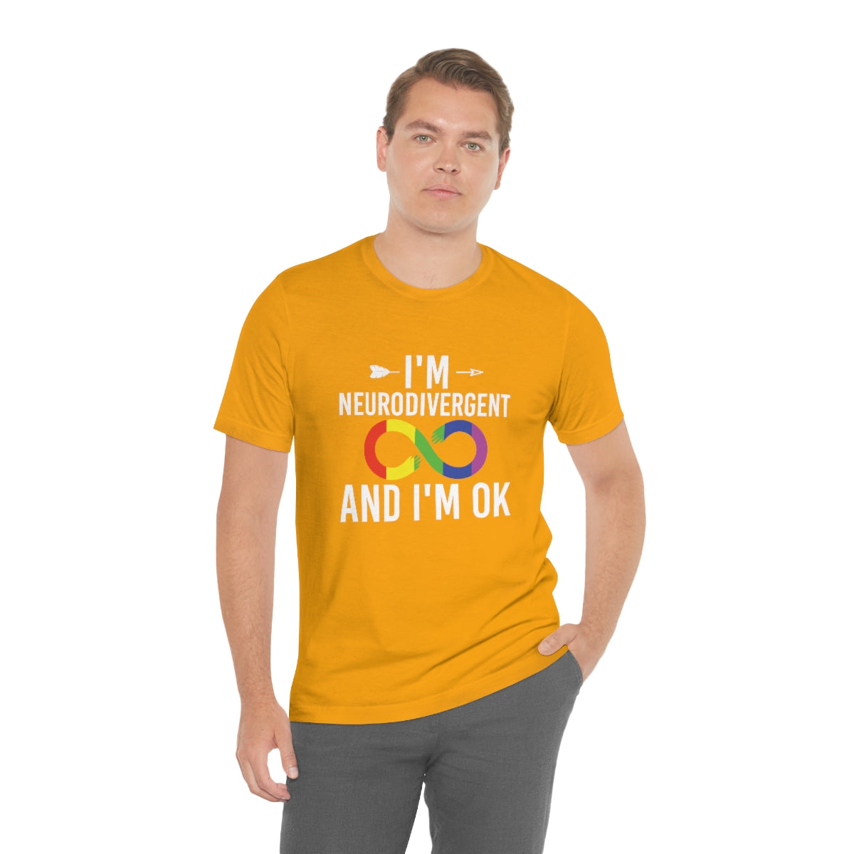 I'm Neurodivergent and I'm Ok Unisex Jersey Short Sleeve T-Shirt