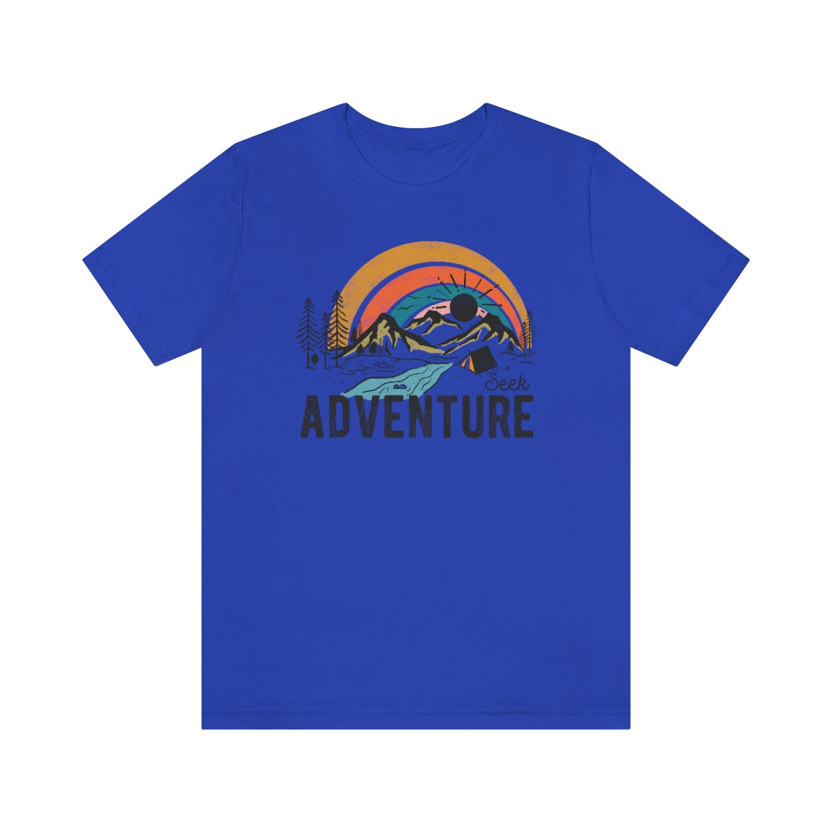 Seek Adventure Hiking Camping Lovers Unisex Jersey Short Sleeve T-Shirt