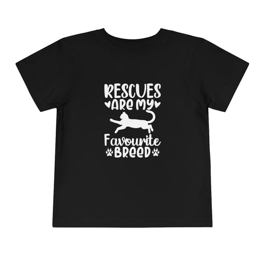 Rescues are My Favourite Breed Toddler Short Sleeve T-Shirt